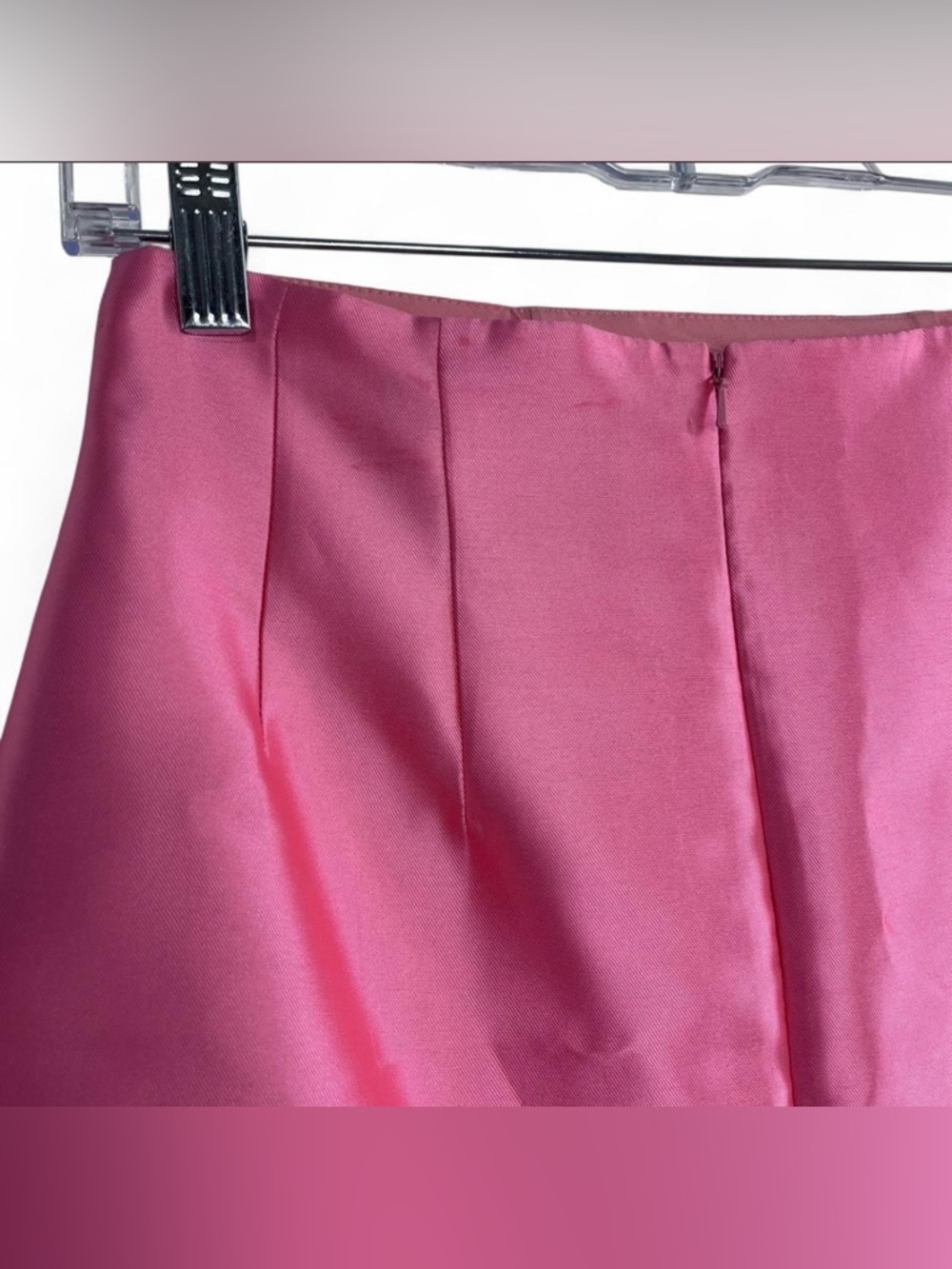 Mac Duggal Bubblegum Barbie Pink Shiny Skirt size 4 - Picture 6 of 7
